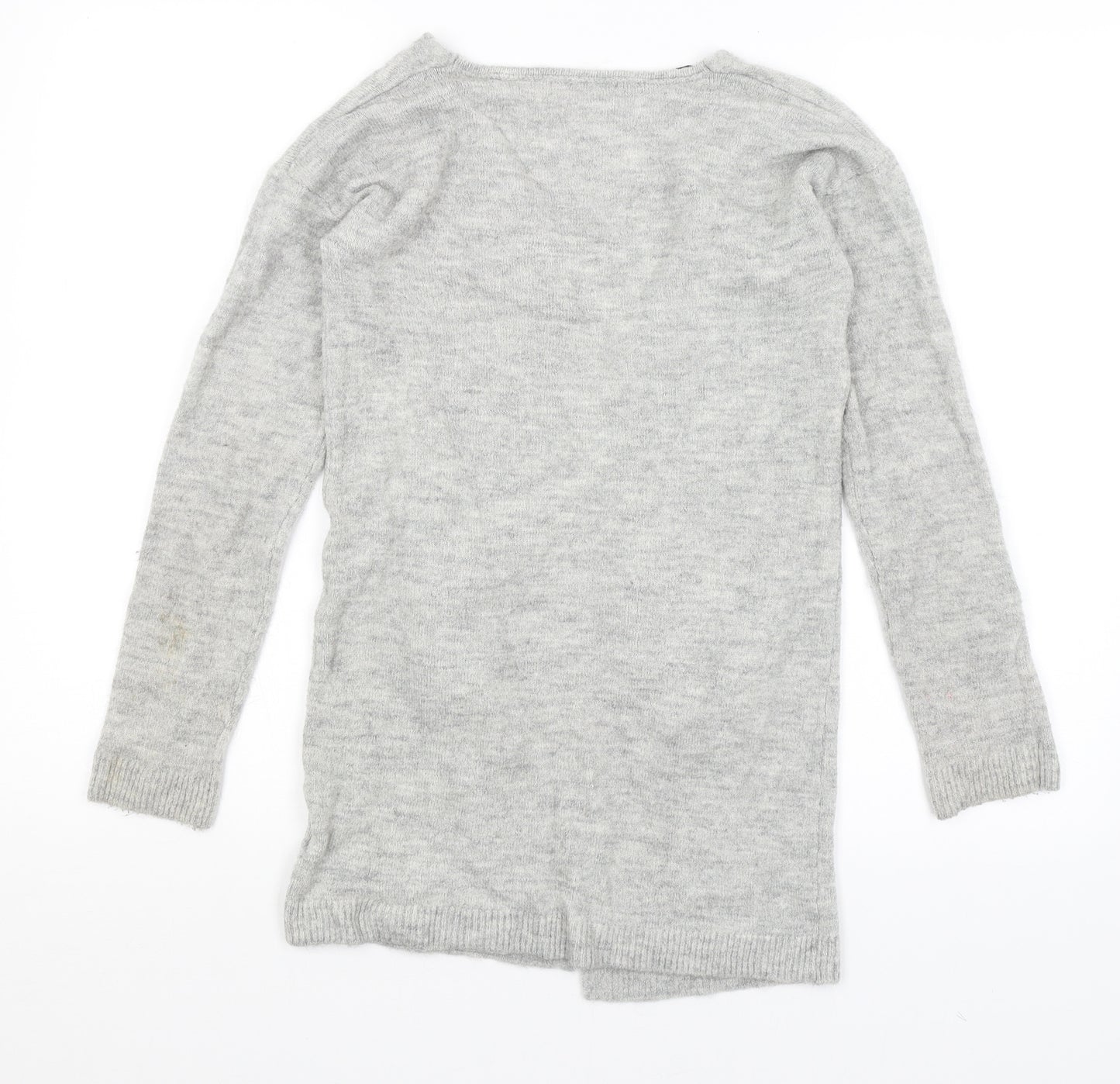 H&M Girls Grey   Cardigan Jumper Size 9-10 Years
