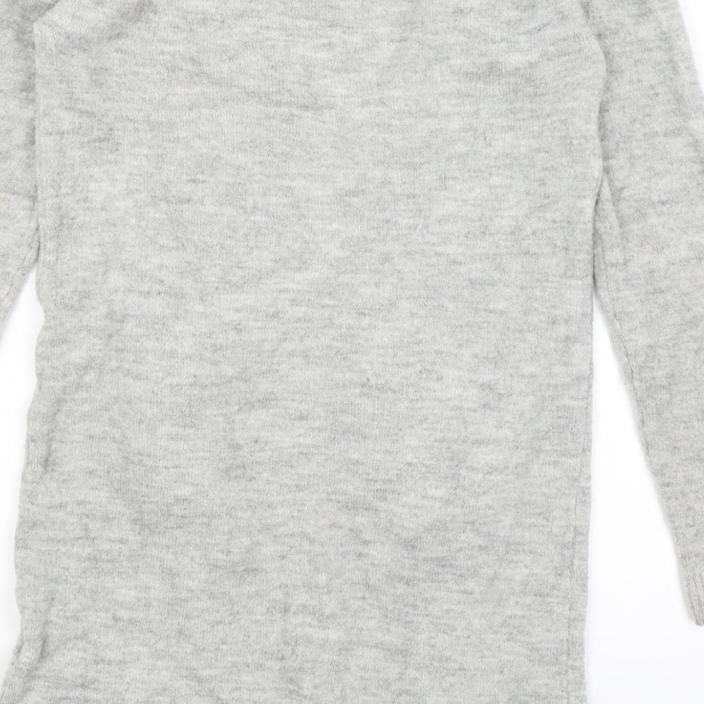 H&M Girls Grey   Cardigan Jumper Size 9-10 Years