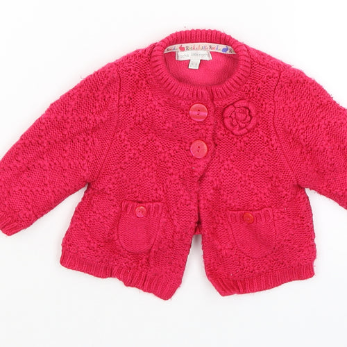 Little Rocha Baby Pink   Cardigan Jumper Size 0-3 Months