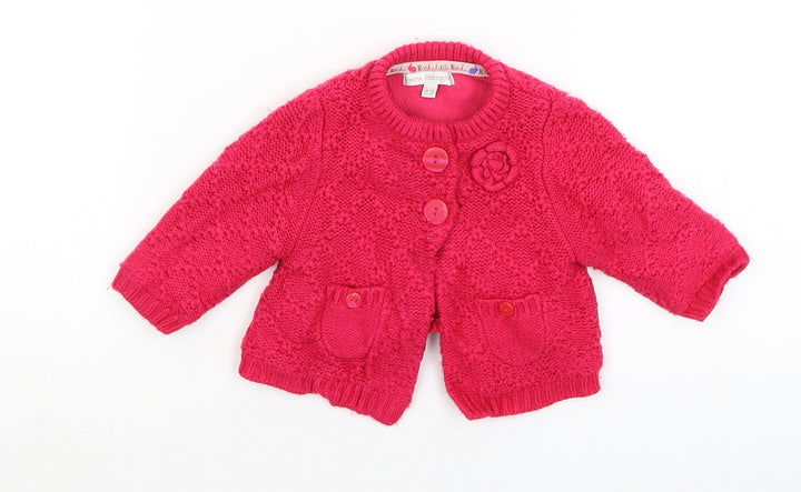 Little Rocha Baby Pink Cardigan Jumper Size 0-3 Months
