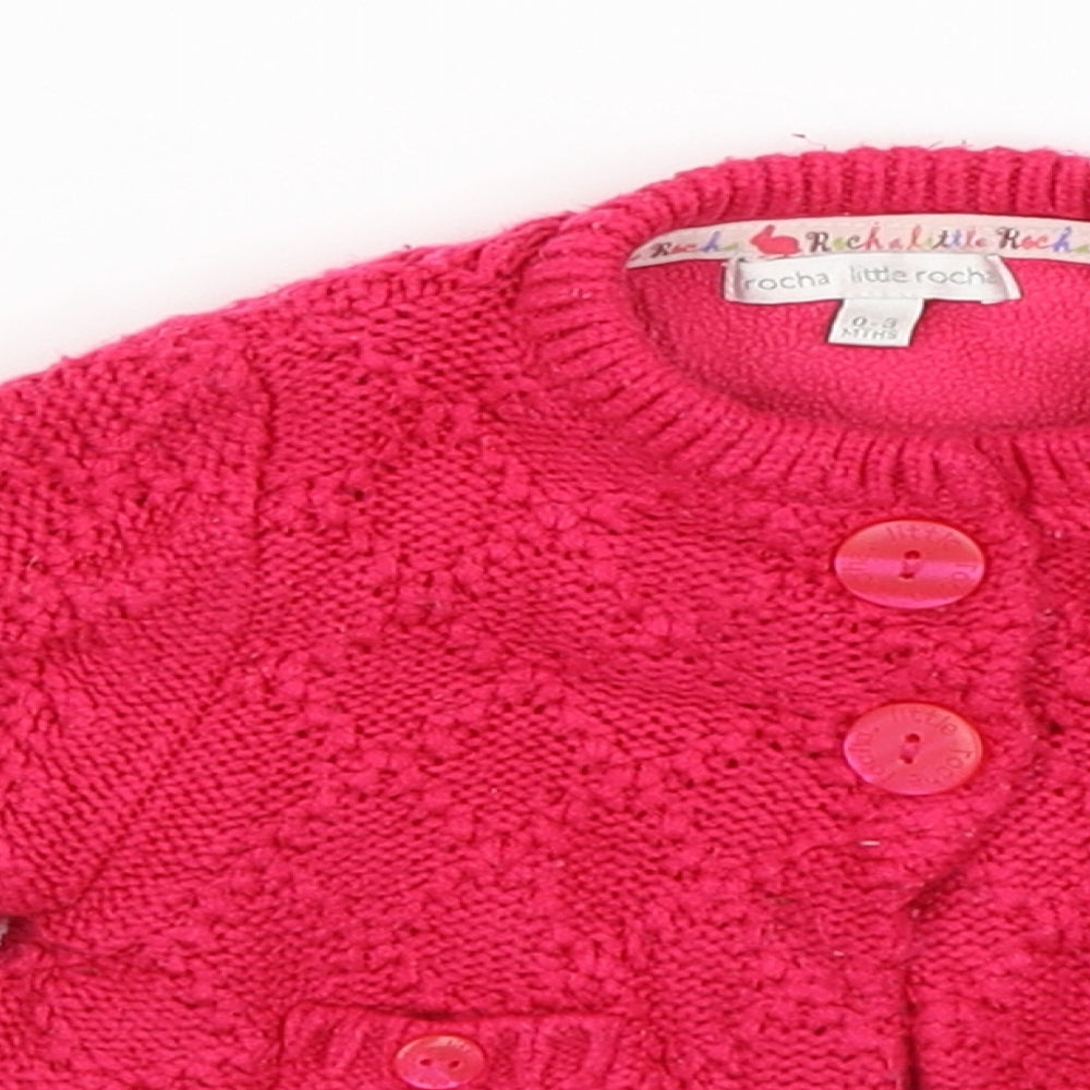 Little Rocha Baby Pink   Cardigan Jumper Size 0-3 Months