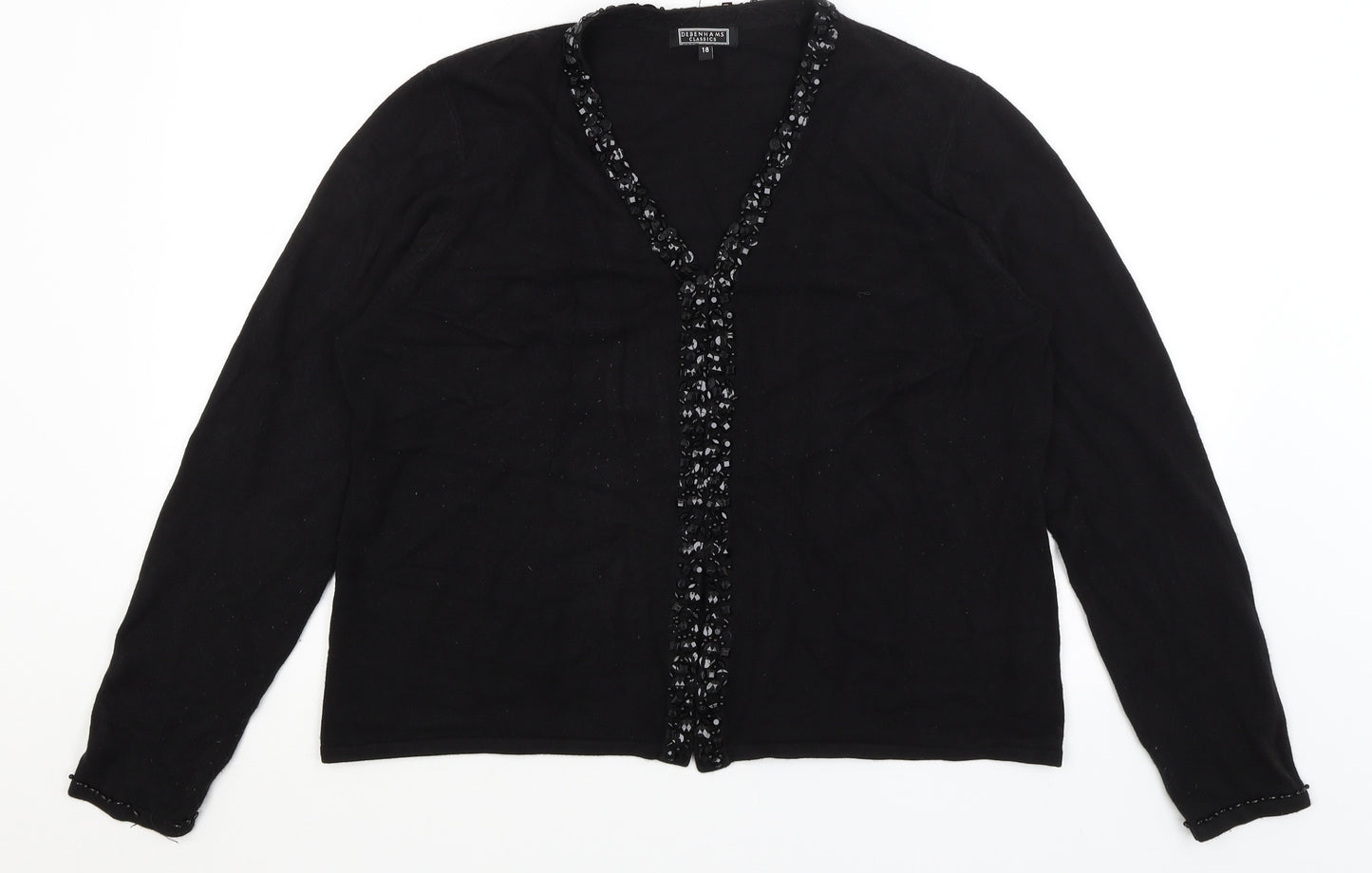 Debenhams Womens Black   Cardigan Jumper Size 18
