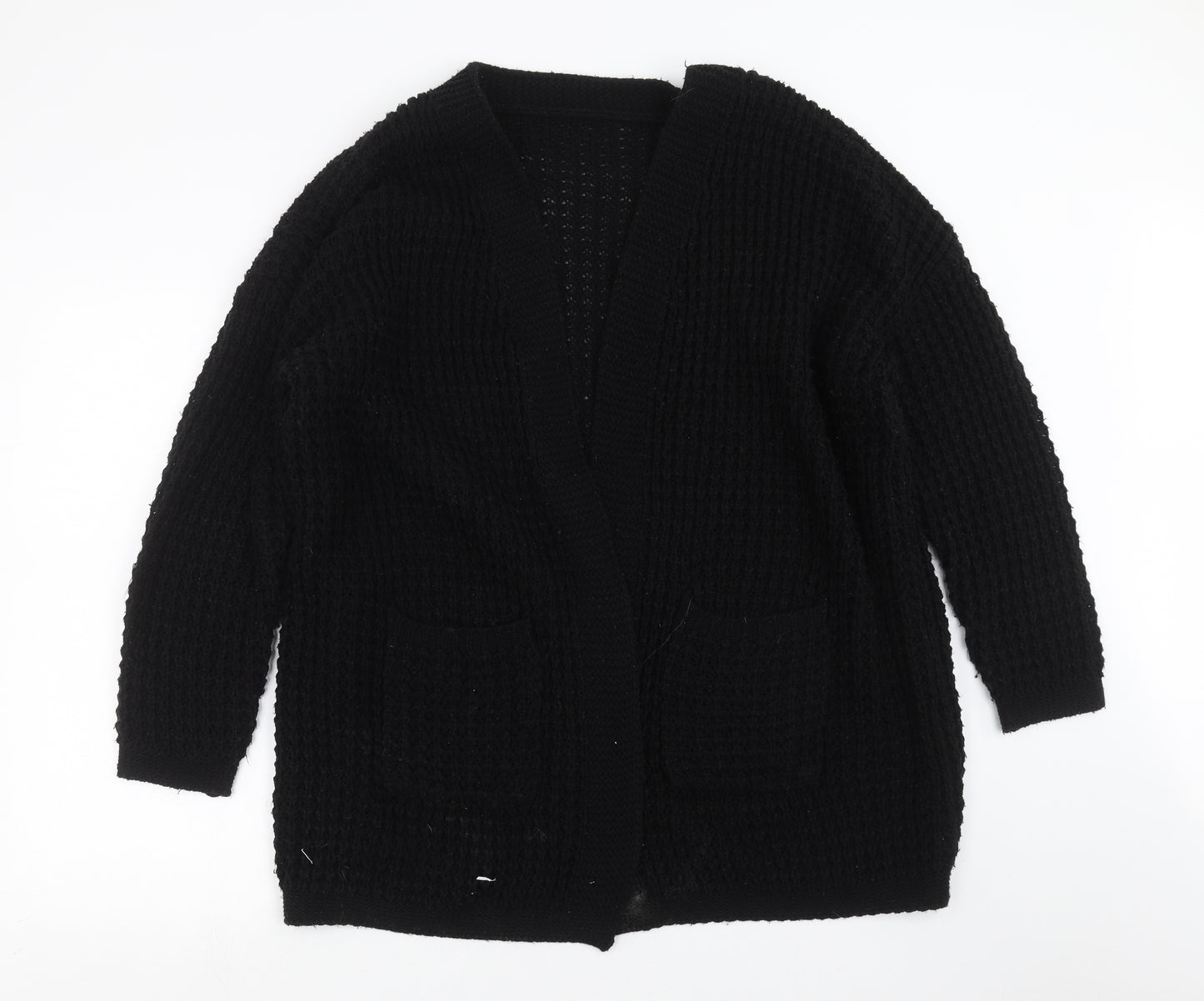 SheIn Womens Black  Knit Cardigan Jumper Size L