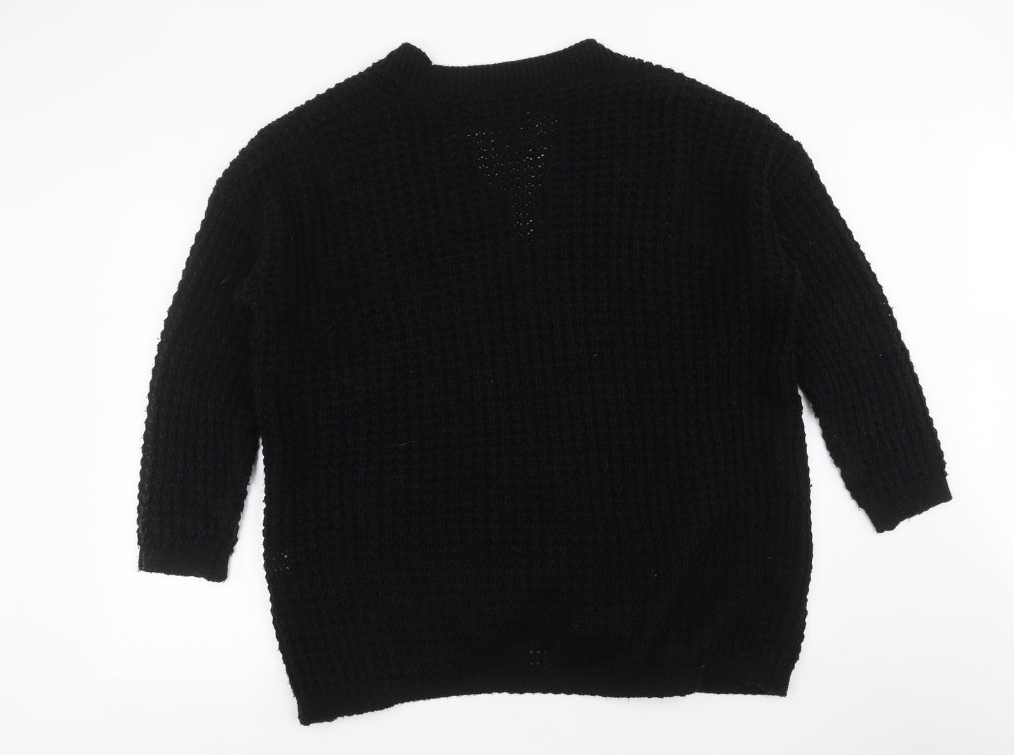 SheIn Womens Black  Knit Cardigan Jumper Size L