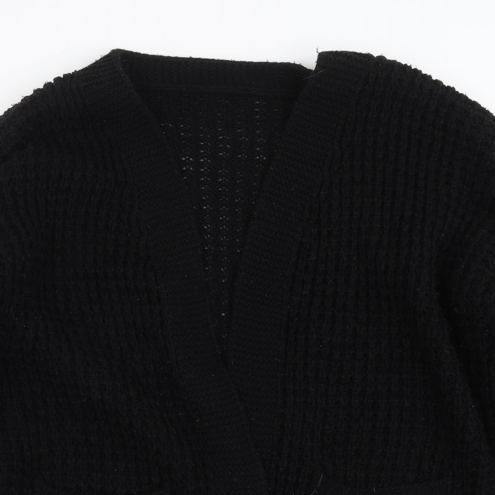 SheIn Womens Black  Knit Cardigan Jumper Size L