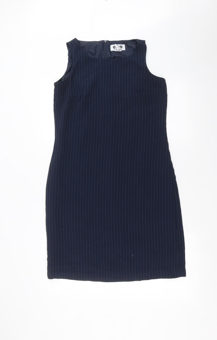 AYC Womens Blue Striped Shift Size 6