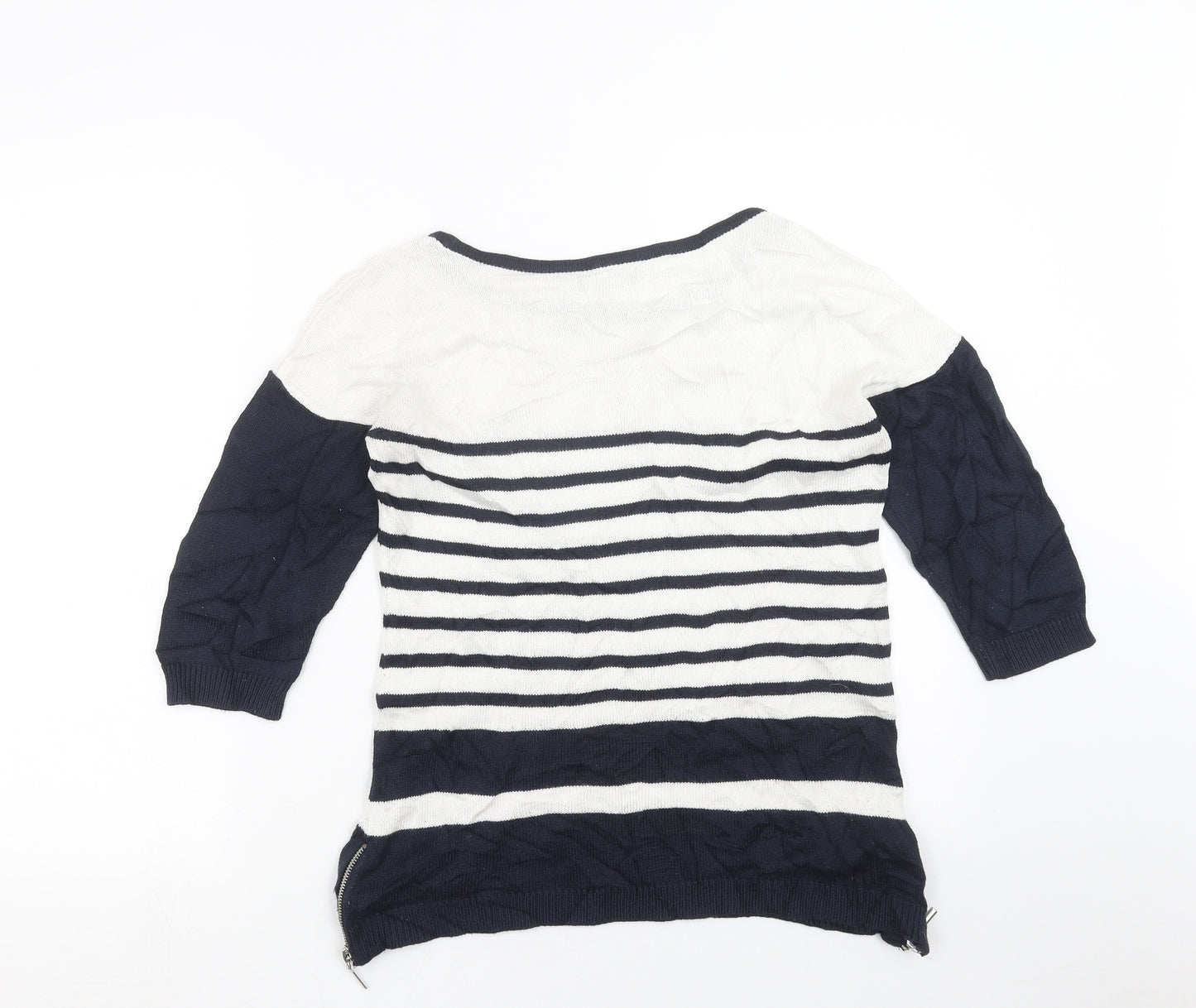 Wallis Womens Blue Striped Knit Pullover Jumper Size S