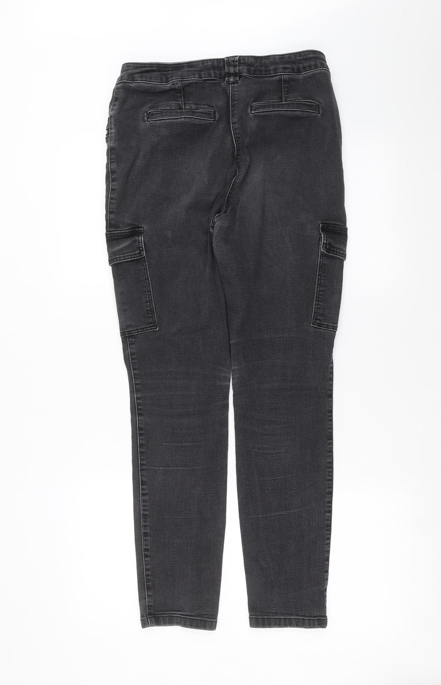 NEXT Womens Grey  Denim Skinny Jeans Size 12 L28 in - Cargo Style