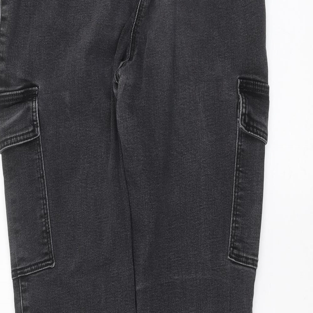 NEXT Womens Grey  Denim Skinny Jeans Size 12 L28 in - Cargo Style