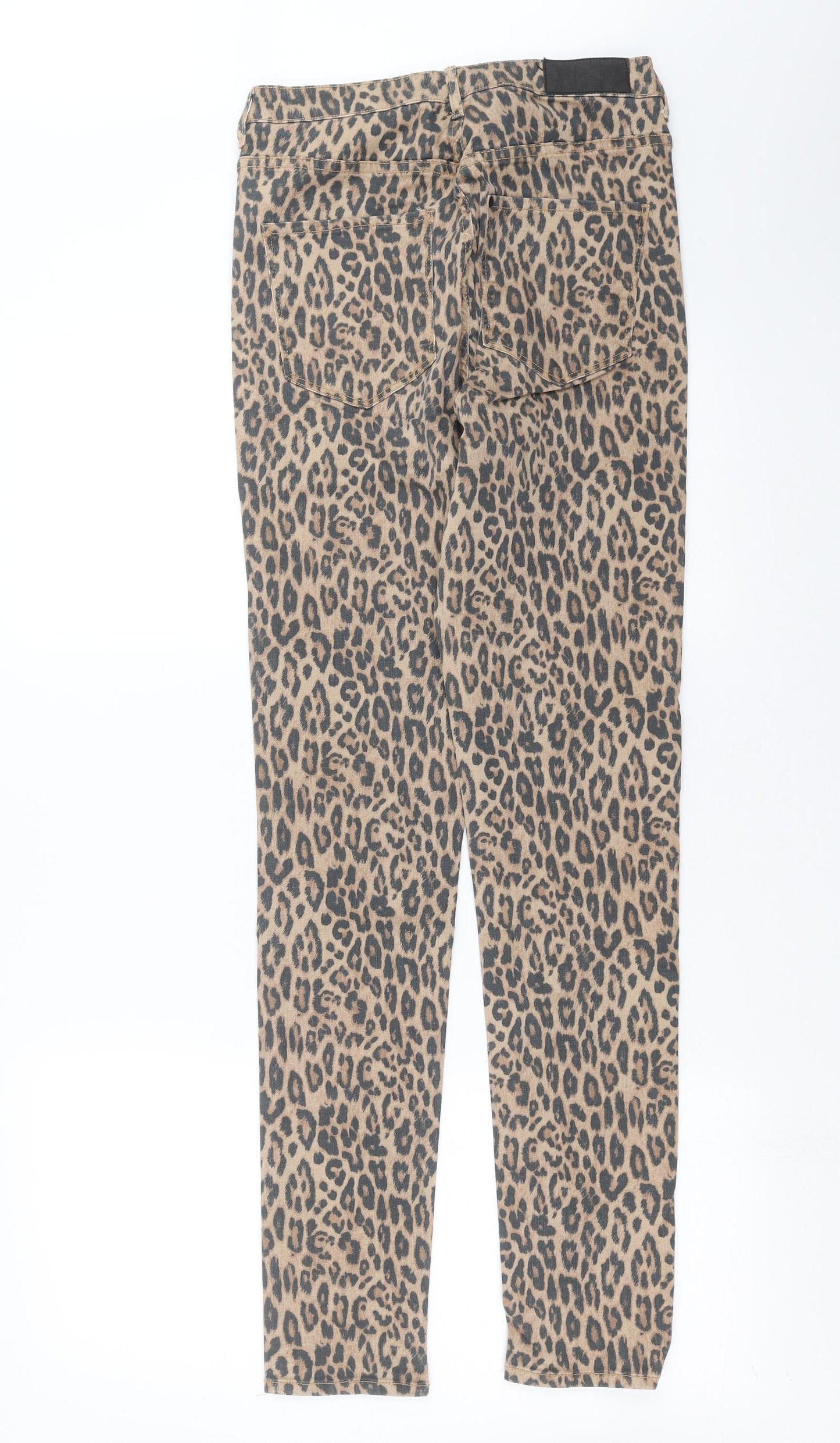 H&M Womens Beige Animal Print Denim Skinny Jeans Size 29 in L31 in