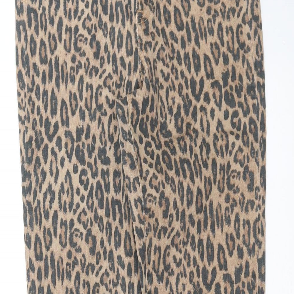 H&M Womens Beige Animal Print Denim Skinny Jeans Size 29 in L31 in