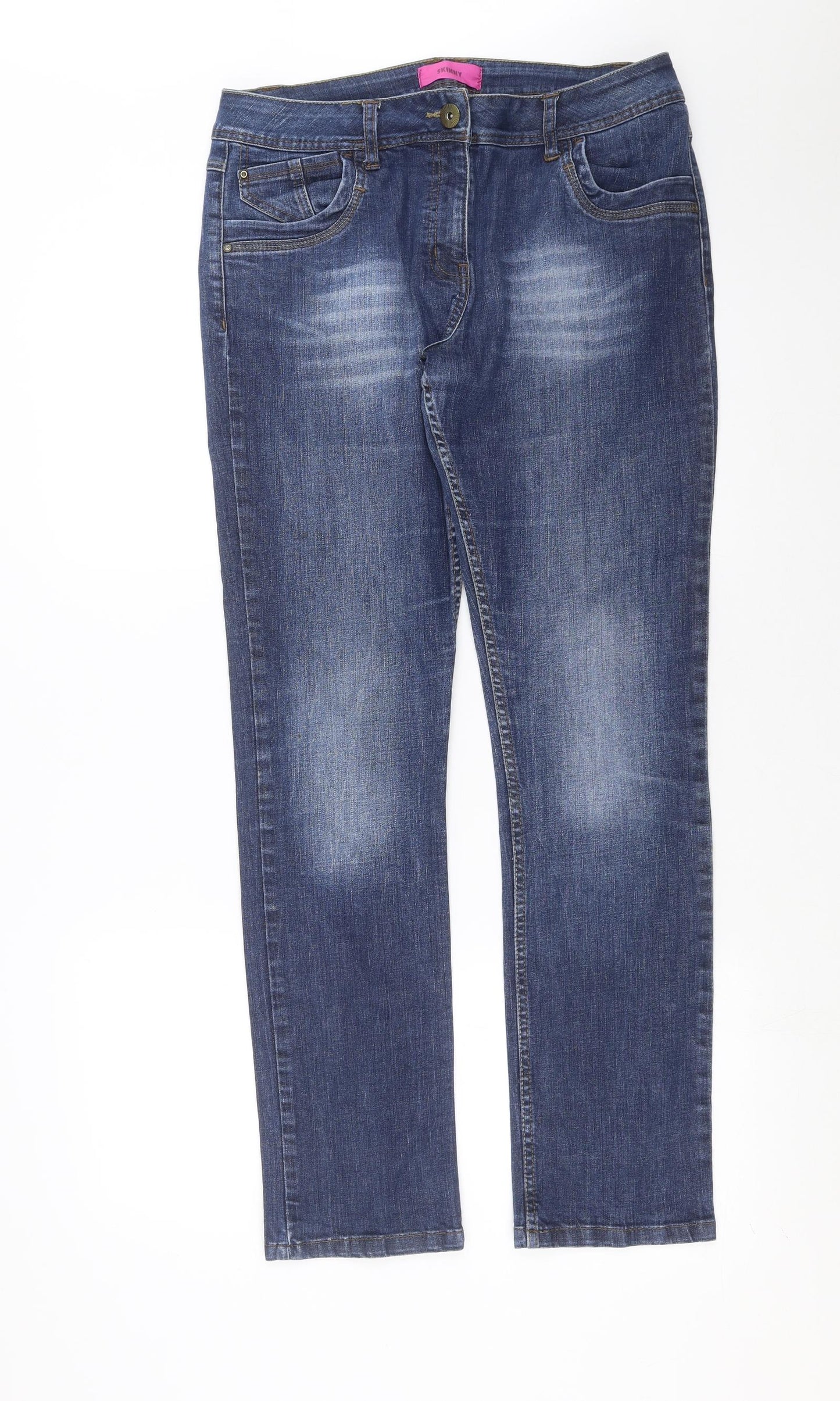 George Womens Blue  Denim Skinny Jeans Size 14 L30 in