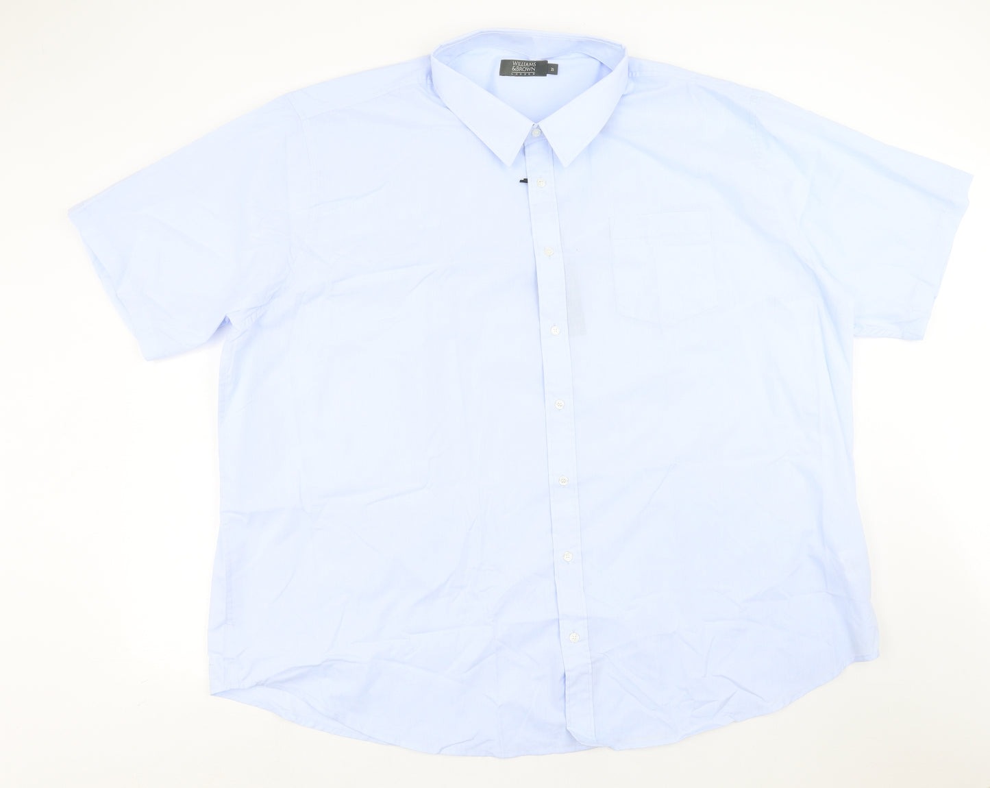 williams&brown Mens Blue    Dress Shirt Size 21