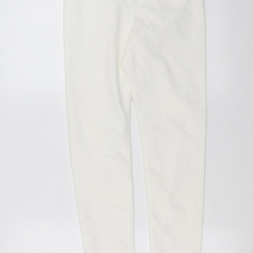 Marks and Spencer Womens White  Denim Skinny Jeans Size 8 L28 in