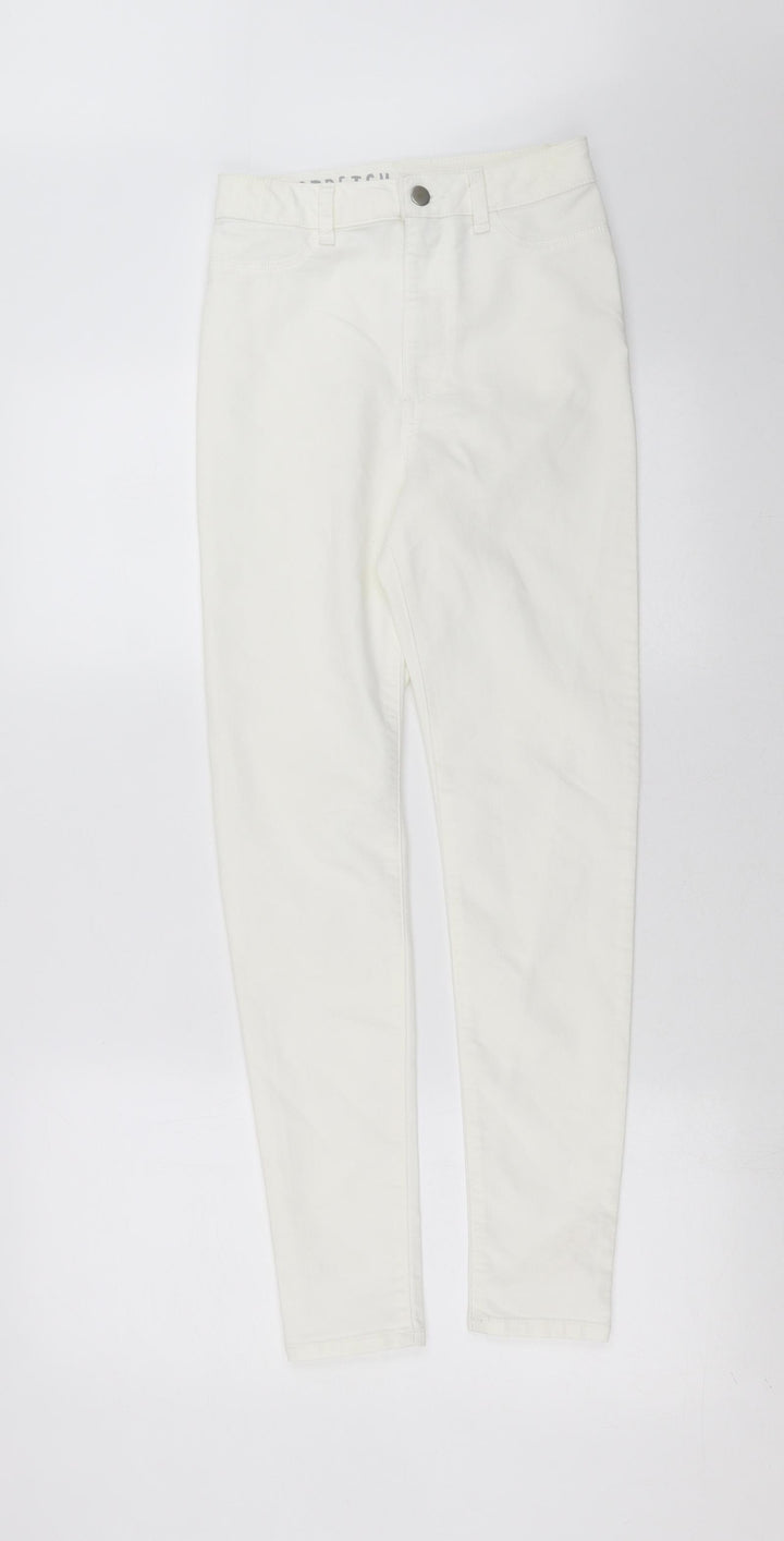 Marks and Spencer Womens White  Denim Skinny Jeans Size 8 L28 in