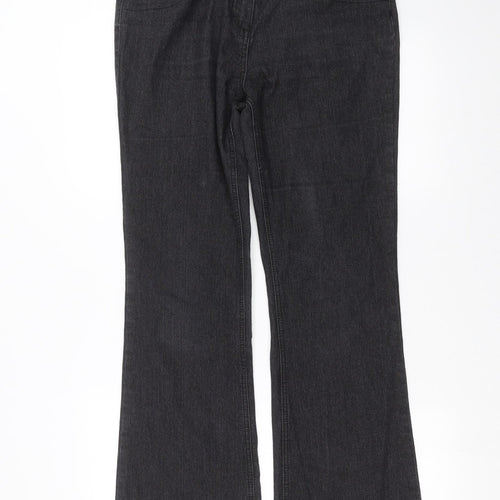M&Co Womens Grey  Denim Bootcut Jeans Size 14 L30 in