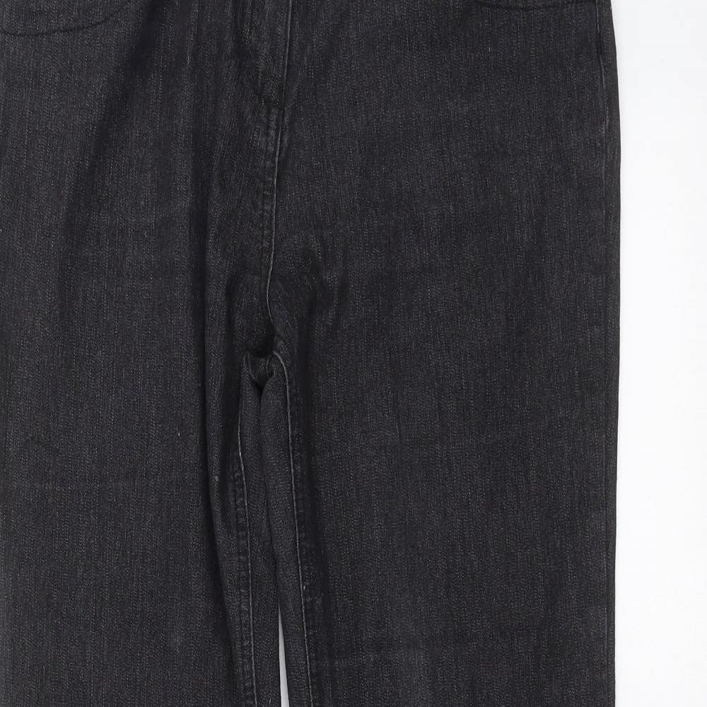 M&Co Womens Grey  Denim Bootcut Jeans Size 14 L30 in