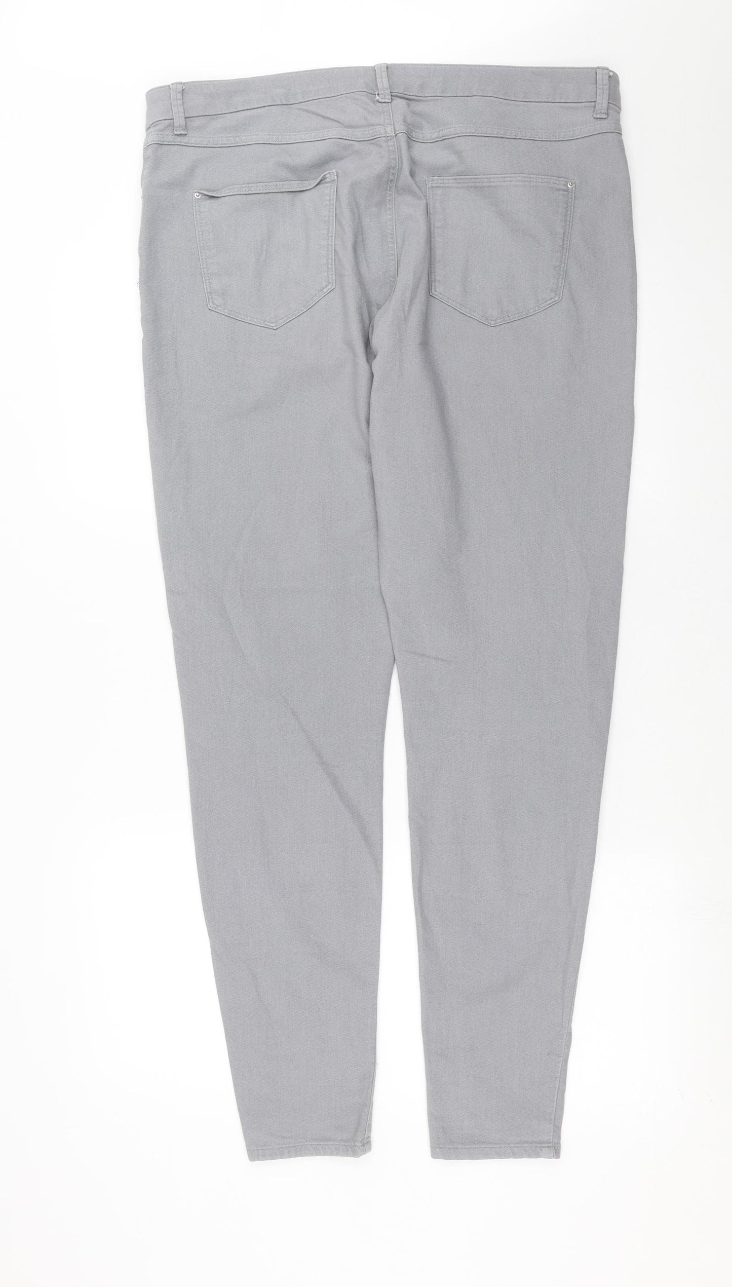 Marks and Spencer Womens Grey  Denim Skinny Jeans Size 18 L31 in