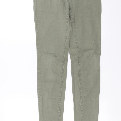 H&M Womens Green  Denim Skinny Jeans Size 8 L30 in