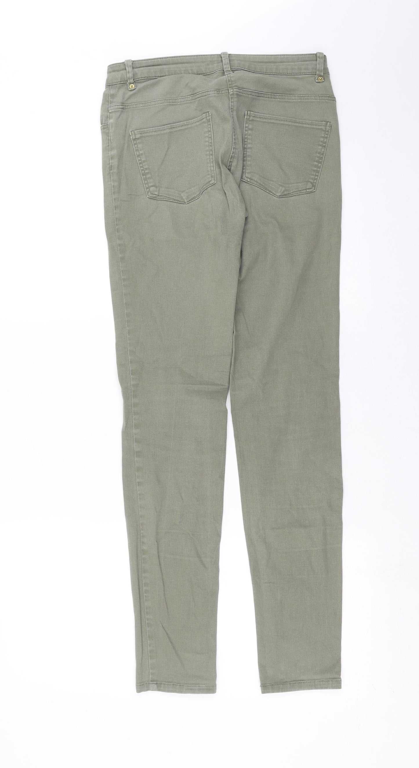 H&M Womens Green  Denim Skinny Jeans Size 8 L30 in