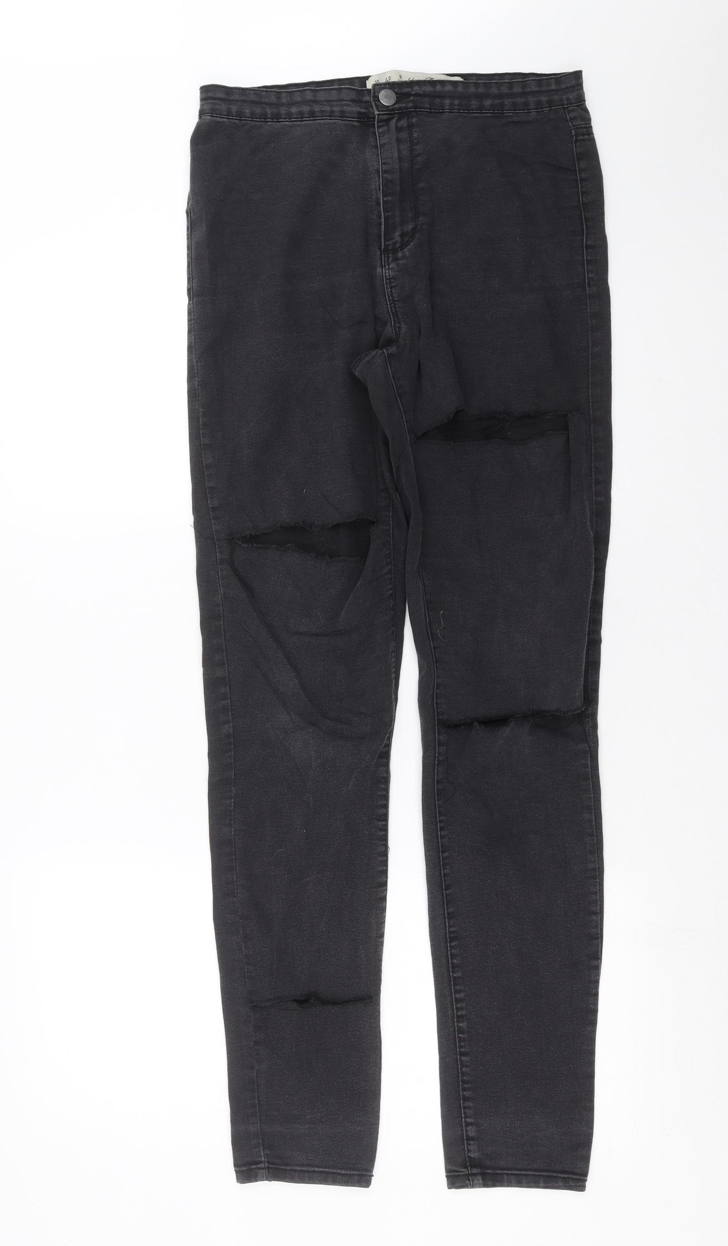 Primark Womens Grey  Denim Skinny Jeans Size 12 L32 in