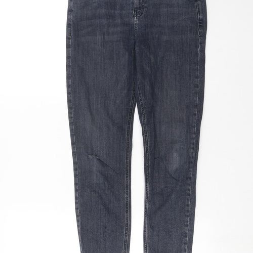 Topshop Womens Grey  Denim Skinny Jeans Size 28 in L26 in