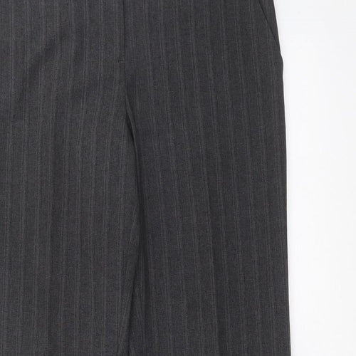 New Look Womens Grey Striped  Trousers  Size 6 L29 in