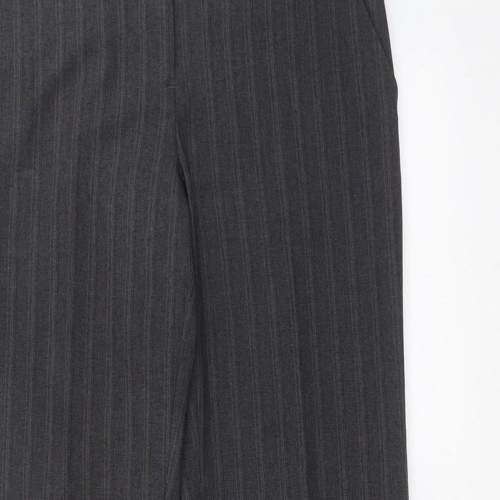 New Look Womens Grey Striped  Trousers  Size 6 L29 in
