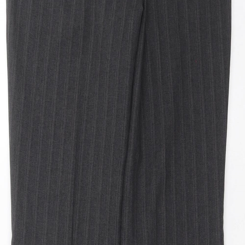New Look Womens Grey Striped  Trousers  Size 6 L29 in