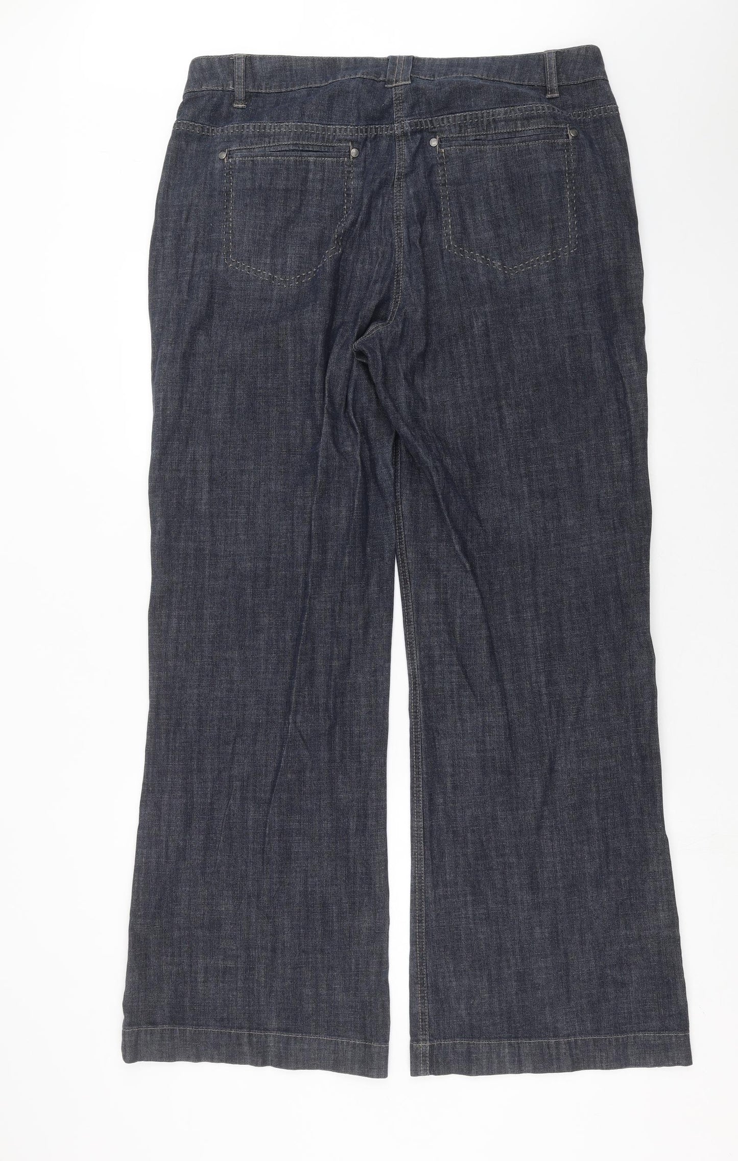 George Womens Blue  Denim Bootcut Jeans Size 18 L32 in