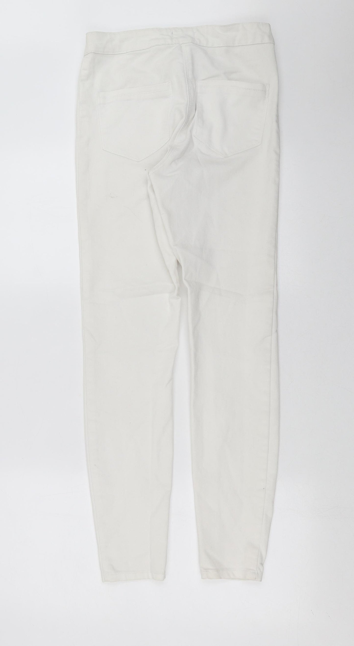Matalan Womens White  Denim Skinny Jeans Size 10 L28 in
