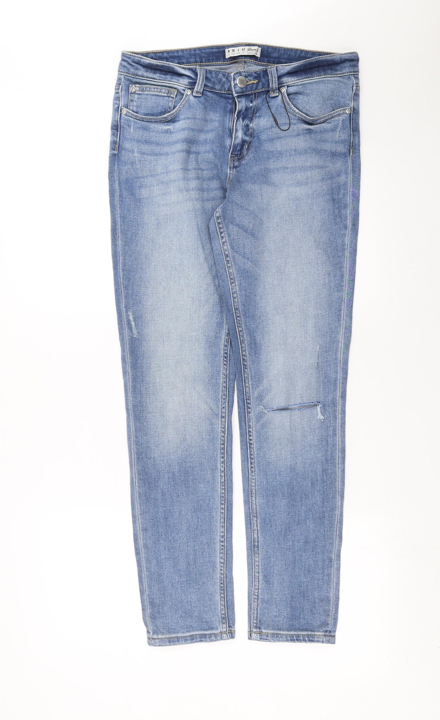 Primark Womens Blue  Denim Skinny Jeans Size 10 L28 in