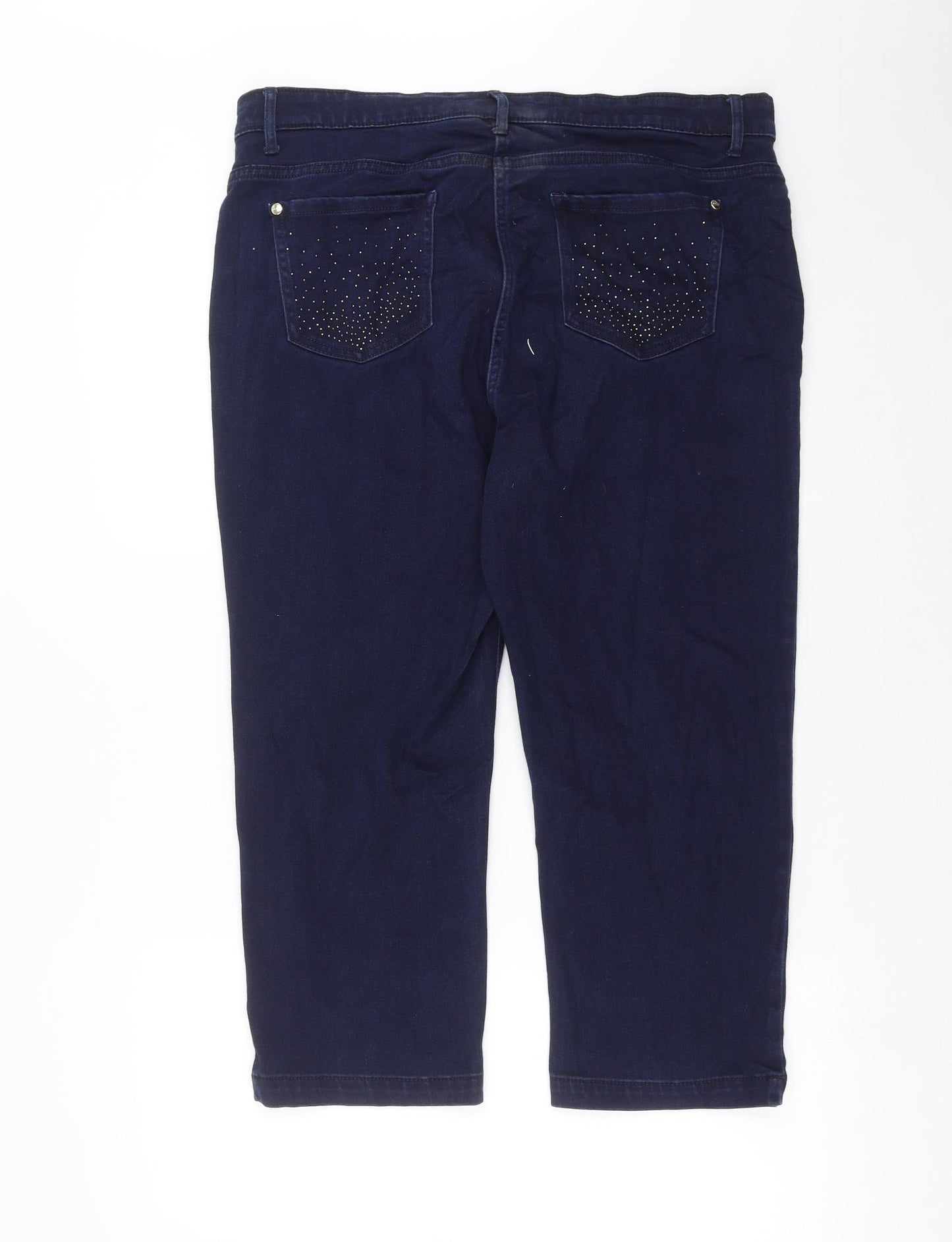 Marks and Spencer Womens Blue  Denim Cropped Jeans Size 16 L21 in
