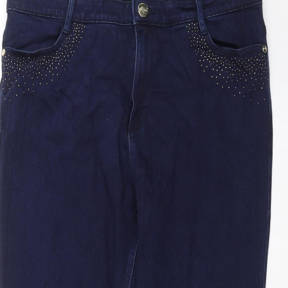 Marks and Spencer Womens Blue  Denim Cropped Jeans Size 16 L21 in