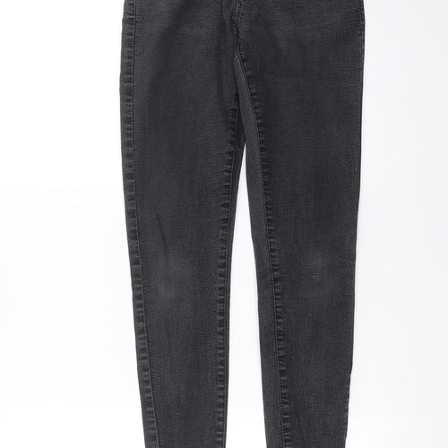 Dorothy Perkins Womens Grey  Denim Skinny Jeans Size 8 L29 in