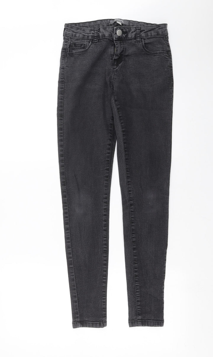 Dorothy Perkins Womens Grey  Denim Skinny Jeans Size 8 L29 in