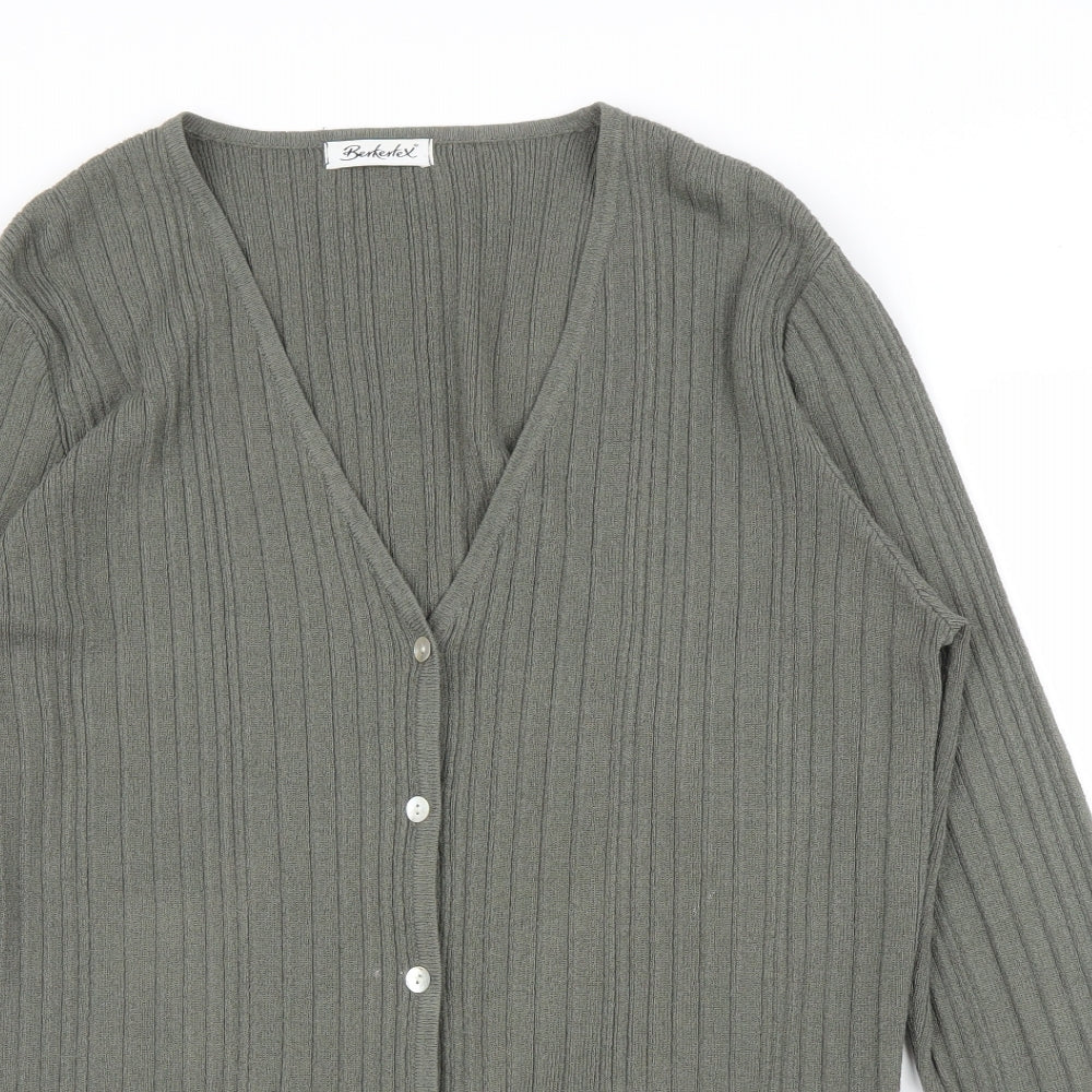 Berkertex Womens Green   Cardigan Jumper Size 10