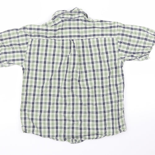 Gap Boys Green Plaid  Basic Button-Up Size S