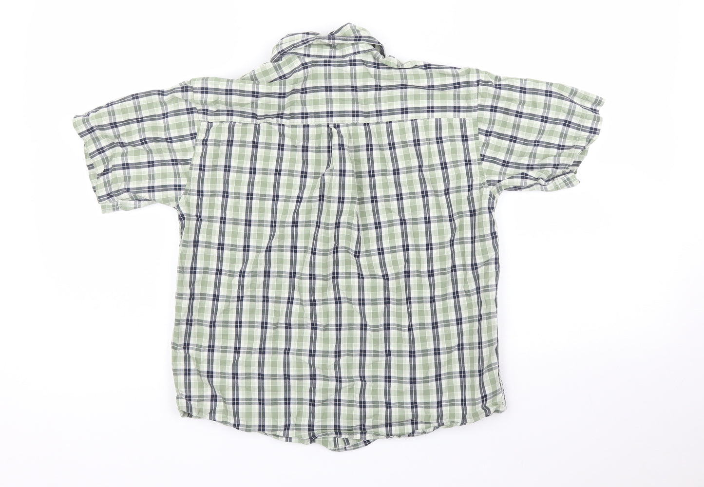Gap Boys Green Plaid  Basic Button-Up Size S