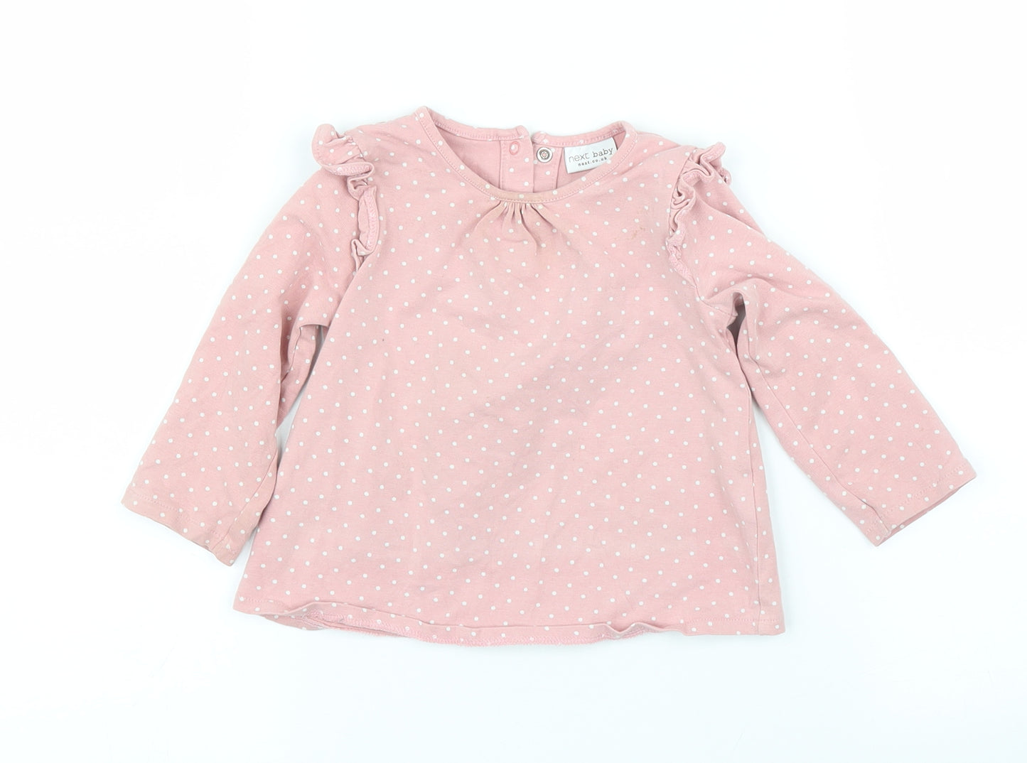 NEXT Girls Pink Polka Dot  Chemise Pyjama Set Size 9-12 Months