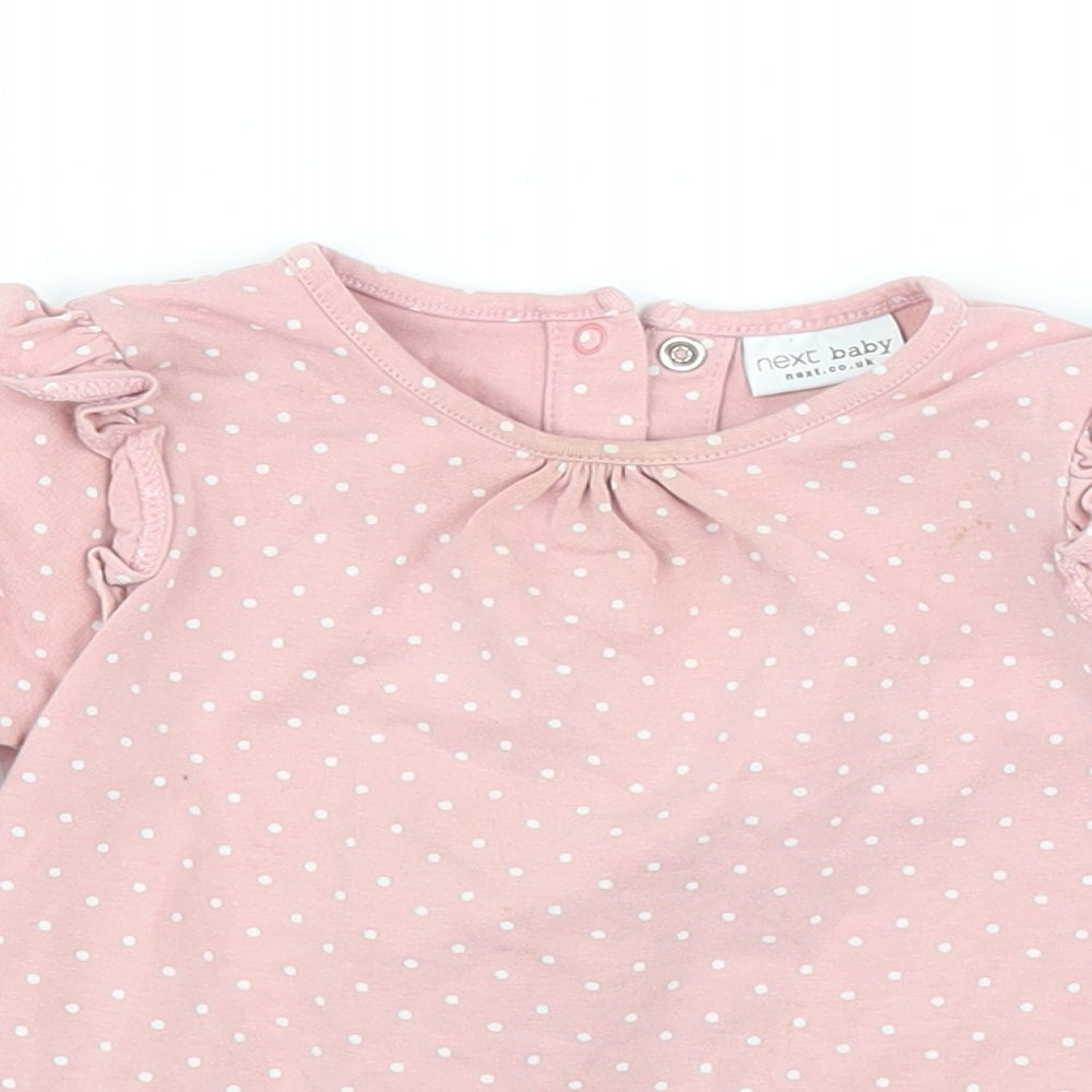 NEXT Girls Pink Polka Dot  Chemise Pyjama Set Size 9-12 Months