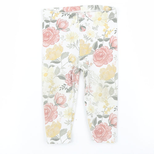 TU Girls White Floral  Chemise Pyjama Set Size 9-12 Months
