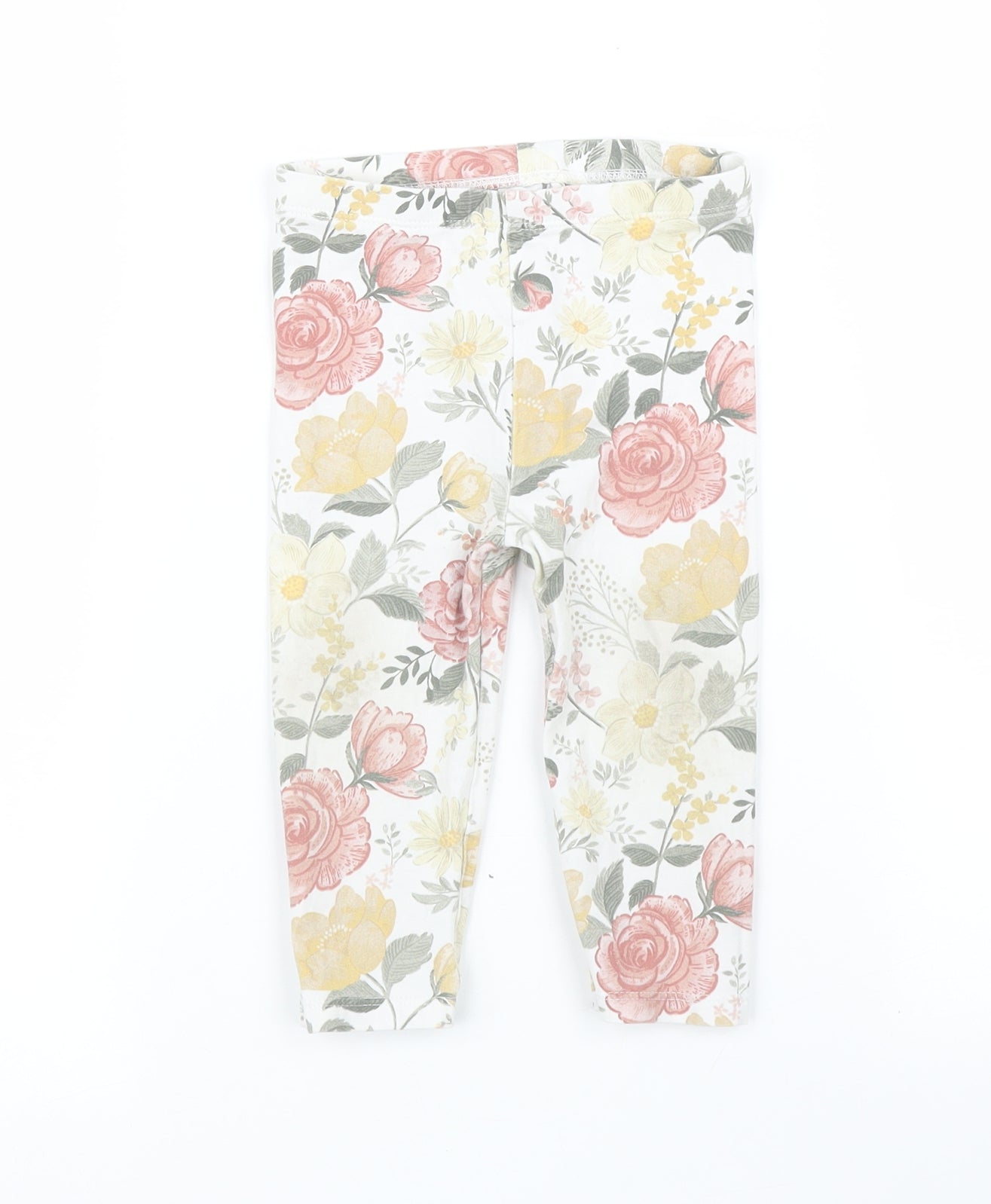 TU Girls White Floral  Chemise Pyjama Set Size 9-12 Months