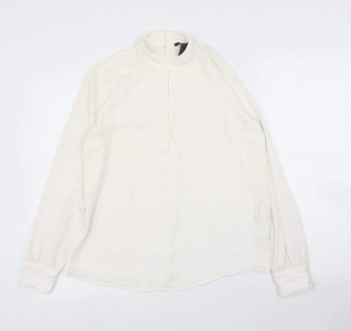 FOREVER 21 Womens White Basic Blouse Size S