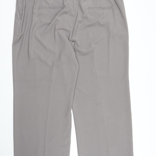 M&S Womens Grey   Trousers  Size 24 L27 in