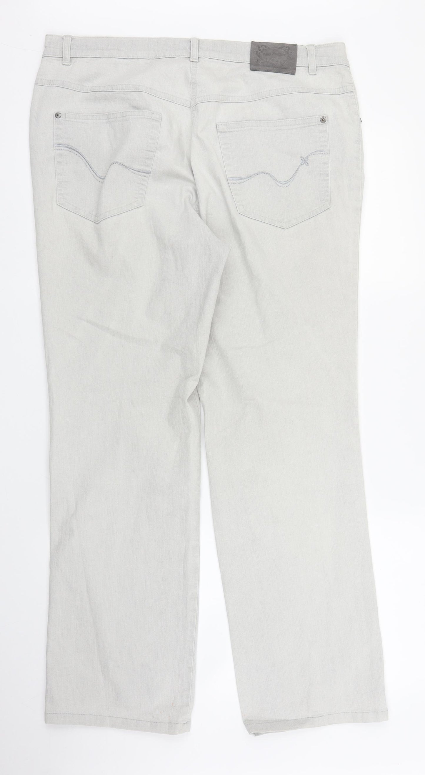 Gerry Weber Womens Grey  Denim Straight Jeans Size 18 L29 in
