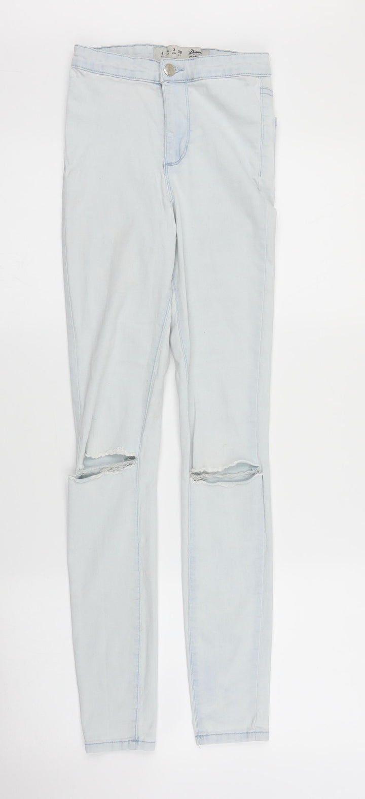 Primark Womens Blue Denim Skinny Jeans Size 6 L27 in