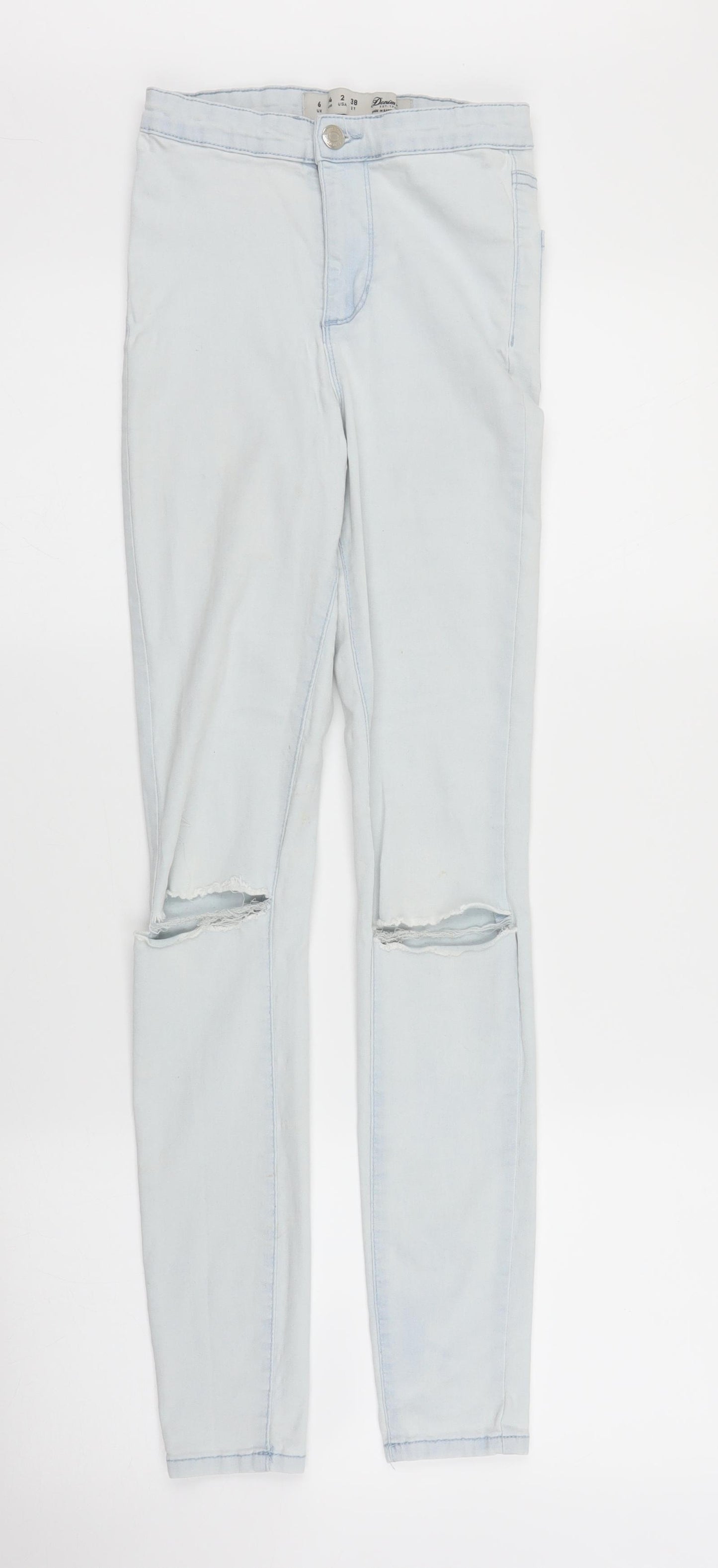 Primark Womens Blue  Denim Skinny Jeans Size 6 L27 in