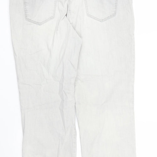 Power Denim Womens Grey  Denim Cropped Jeans Size 14 L23 in