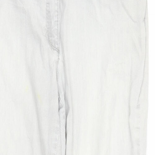 Power Denim Womens Grey  Denim Cropped Jeans Size 14 L23 in